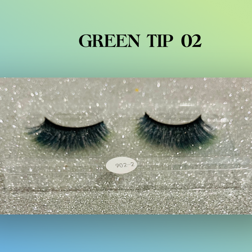 Hello Pretty Lashes Silk Ombre Green Tip 902-2