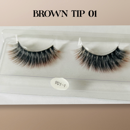 Hello Pretty Lashes Silk Ombre Brown Tips 901-1