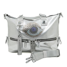 Load image into Gallery viewer, Glamorous Metallic Hobo Bag with Eye design