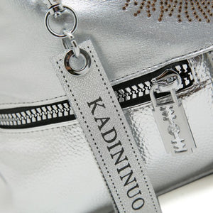 Glamorous Metallic Hobo Bag with Eye design