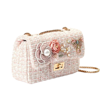 Load image into Gallery viewer, Chic Pink Tweed Bag