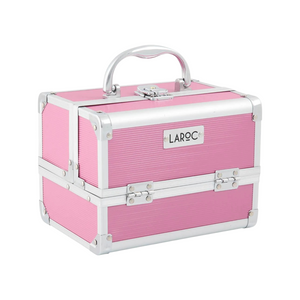 LaRoc Pink Vanity Case With Mirror