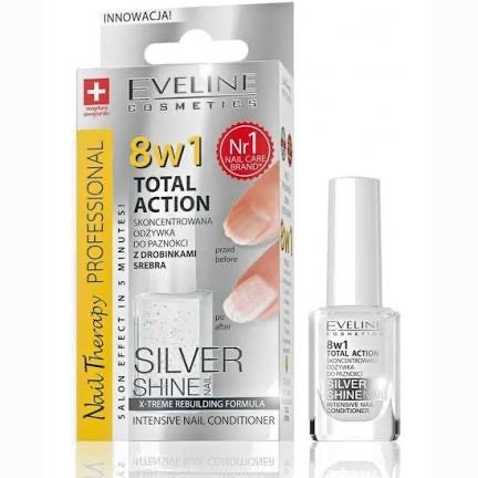 Eveline 8 in 1 Total Action Silver Shine Nails