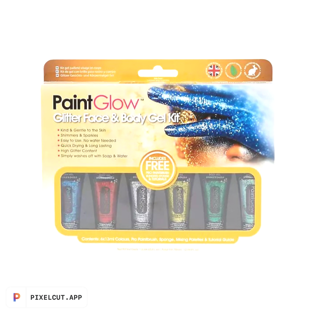 Paint Glow Glitter Face & Body Gel Kit